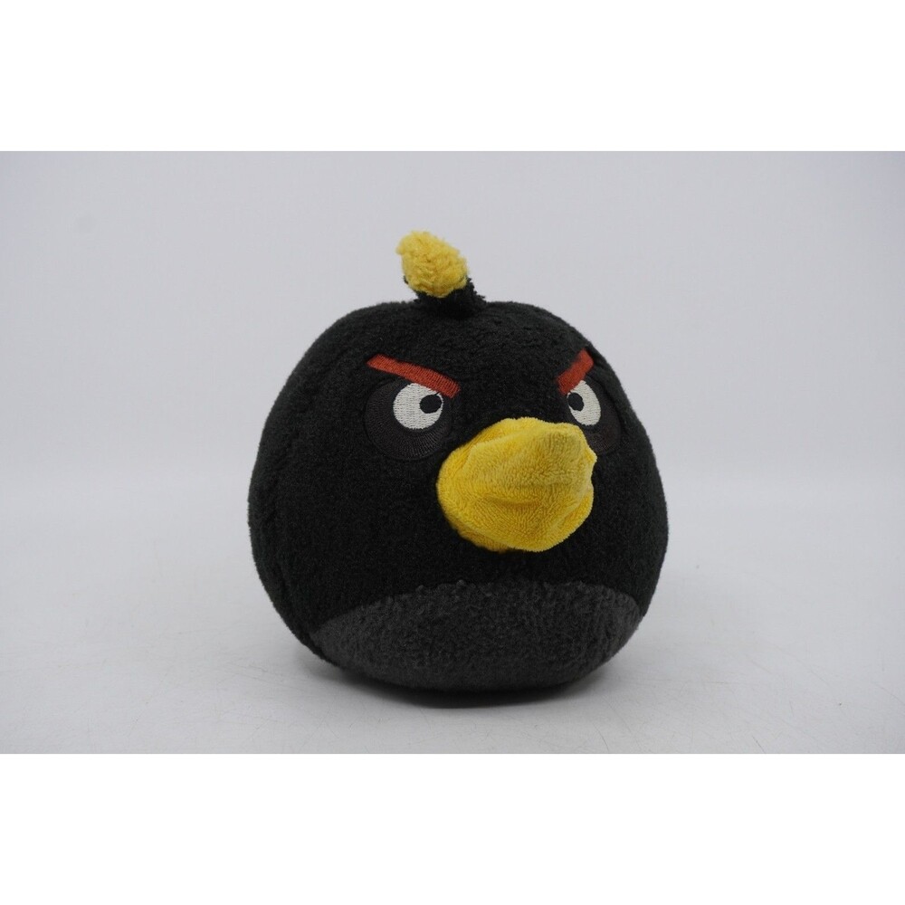 2010 Angry Birds Bomb Plush Toy 6" Black Stuffed Animal Commonwealth